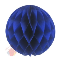 Бумажное украшение шар 40 см Темно-синий