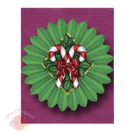 Бумажные новогодние украшения Фант зеленый с конфетами 61 см