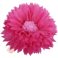 Бумажный цветок 50 / 23 см амарантовый розовый