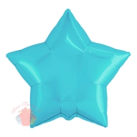 Фольгированный шар (21''/53 см) Звезда, Нежно-голубой
