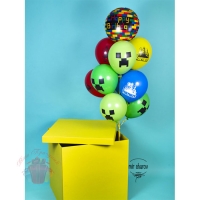 Коробка для воздушных шаров Жёлтая, 60*60*60 см, 1 шт.,