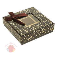 Коробка подарочная, 13,5 см × 13,5 см × 4 см Коричневый