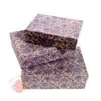 Набор коробок из 3х Ришелье цв, фиолетовый на коричневом