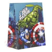 Пакет ламинированный вертикальный С Днем рождения, супергерой, Мстители 31 х 40 х 11 см
