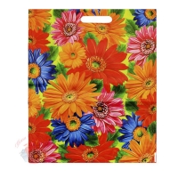Пакет Цветы полиэтиленовый с вырубной ручкой 47 см × 38 см