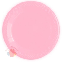 Тарелки пластиковые Делюкс Розовые 23 см (10 шт.)