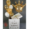 Большая коробка-сюрприз с шарами «Корона»