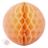 Бумажное украшение шар 30 см персиковый