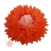 Бумажный цветок 30 / 15 см оранжевый персиковый