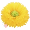 Бумажный цветок 30 / 15 см ярко-желтый салатовый
