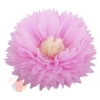 Бумажный цветок 40 / 15 см розовый бежевый