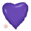 Фольгированный шар 18/46 см Сердце, Фиолетовый, 1 шт.