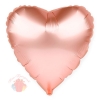 Фольгированный Шар (18''/46 см) Сердце, Розовое Золото, 1 шт.