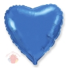Фольгированный шар 18/46 см Сердце, Синий, 1 шт.