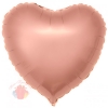 Фольгированный Шар (19''/48 см) Сердце, Розовое Золото, 1 шт.