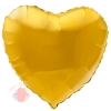 Фольгированный Шар (19''/48 см) Сердце, Золото, 1 шт