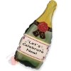 Фольгированный шар Бутылка шампанского Champagne bottle с гелием