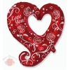 Фольгированный шар Розы и сердца Roses & Hearts с гелием