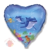 Фольгированный шар Счастливый дельфин Happy Dolphin