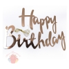 Гирлянда, Happy Birthday (изящный курсив), Розовое Золото, 200 см