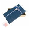 Коробка подарочная "Классика" Синий с лентой и бантом / прямоугольник 21,5*11*3,5