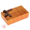 Коробка подарочная Полоски на коричневом 15,0 х 8,5 х 4,5 см