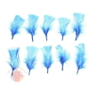 Набор перьев для декора 10 шт, размер 10*4 цвет насыщенно-голубой