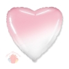 Шар (32''/81 см) Сердце, Розовый, Градиент, 1 шт. с гелием