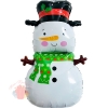 Шар (35''/89 см) Фигура, Снеговик в зеленом шарфе, 1 шт.