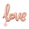 Шар (41''/104 см) Фигура, Надпись "Love", Розовое Золото, 1 шт.