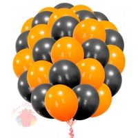 Воздушные латексные шары "Хэллоуин" без рисунка 25 штук