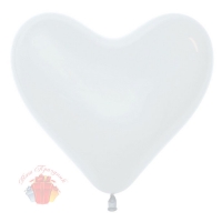 Воздушные шары Сердце Белый, Пастель White Sempertex  6/15 см (100 шт.)