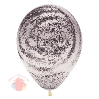 Воздушный шар (12''/30 см) Граффити, Мраморный узор, Прозрачный (390), кристалл, 25 шт.