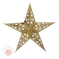 Звезда бумажная 60 см голографическая золотая